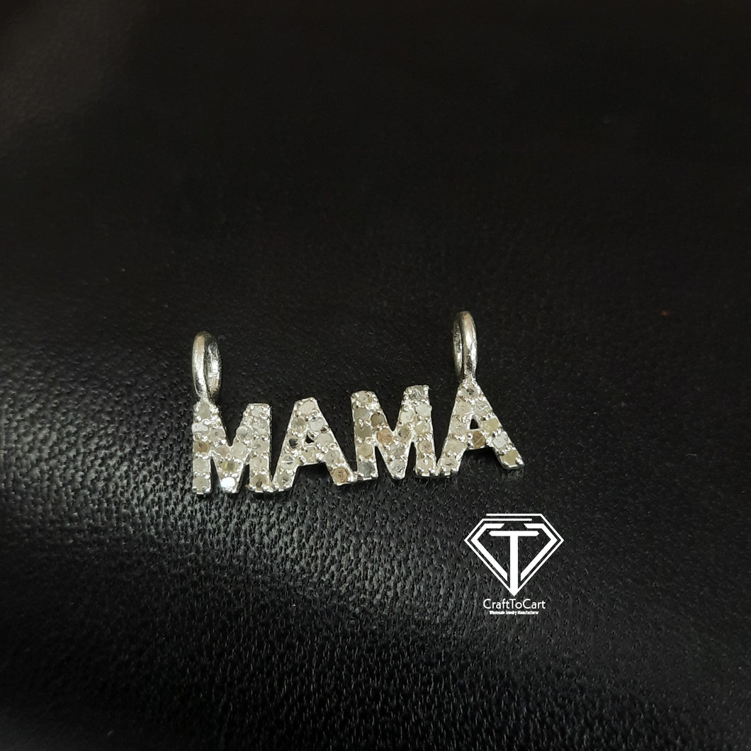 Pave Diamond Connector, MAMA Connector, Pave Diamond MAMA Bar Connector, Diamond Bar Connector, Pave Diamond Jewelry