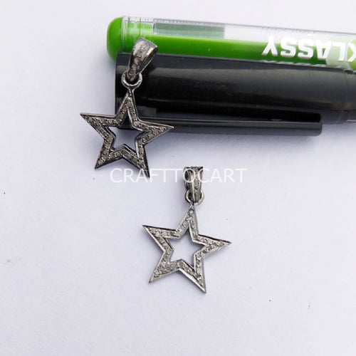 Pave Diamond Star Pendant - CraftToCart