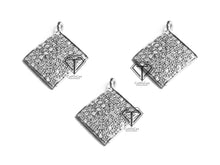 Load image into Gallery viewer, Square Charm, Pave Diamond Square Charm
