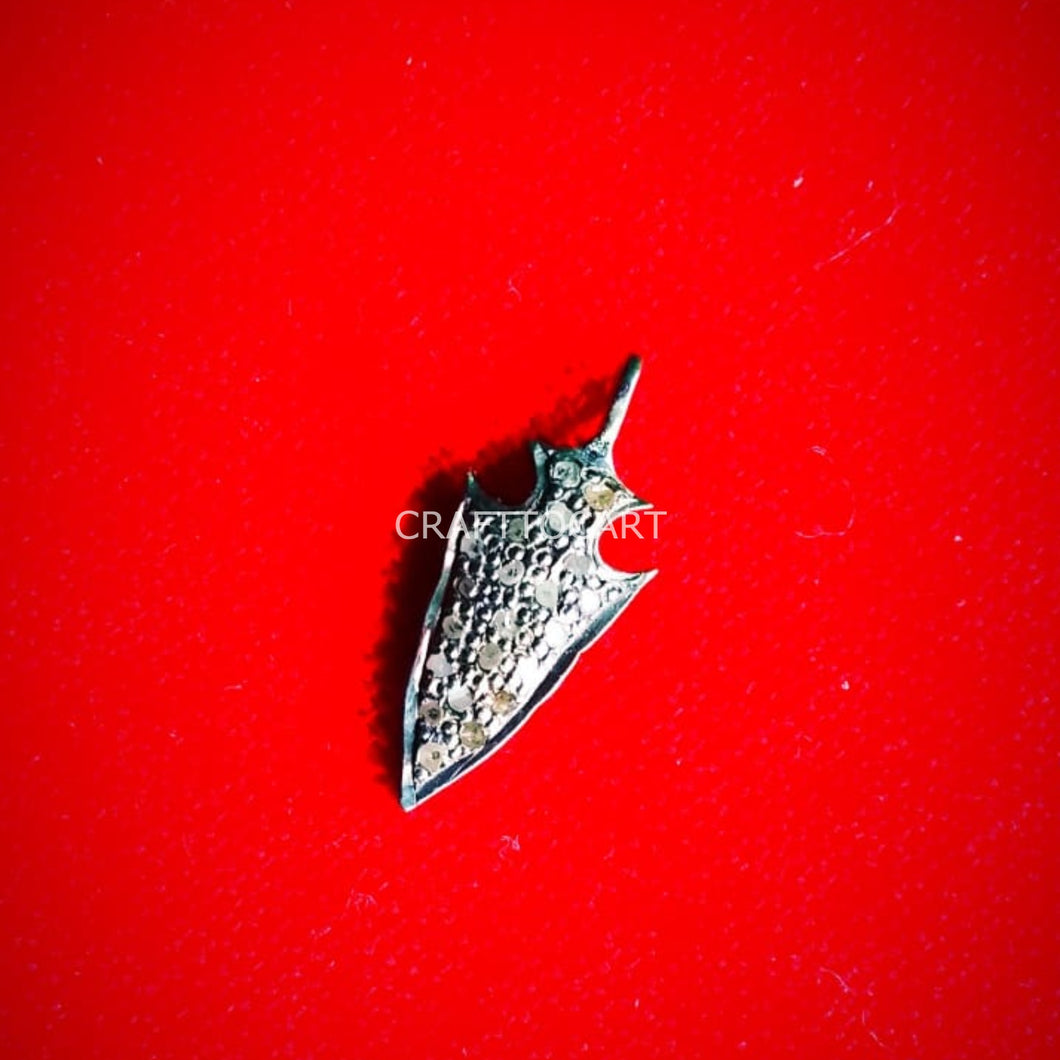 Pave Diamond Arrow Head Charm - CraftToCart