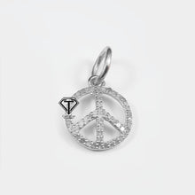 Load image into Gallery viewer, Pave Diamond Peace Charm - CraftToCart
