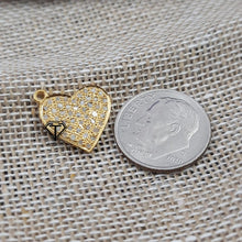 Load image into Gallery viewer, Pave Diamond Heart Charm - CraftToCart
