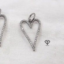 Load image into Gallery viewer, Pave Diamond Heart Charm Pendant
