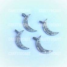 Load image into Gallery viewer, Pave Diamond Moon Pendant ,Crescent Moon Charm Pendant - CraftToCart
