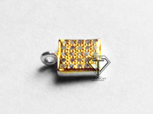 Load image into Gallery viewer, Pave diamond Square Charm Pendant - CraftToCart
