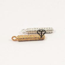 Load image into Gallery viewer, Pave Diamond Tube Charm Pendant - CraftToCart
