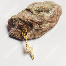 Load image into Gallery viewer, Pave Diamond Thunder Charm - CraftToCart
