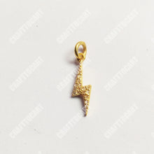 Load image into Gallery viewer, Pave Diamond Thunder Charm - CraftToCart
