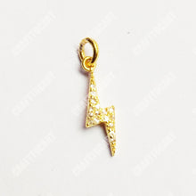 Load image into Gallery viewer, Pave Diamond Thunder Charm - CraftToCart
