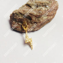 Load image into Gallery viewer, Pave Diamond Thunder Charm - CraftToCart
