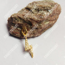 Load image into Gallery viewer, Pave Diamond Thunder Charm - CraftToCart
