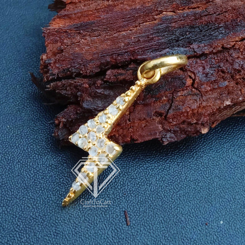 Pave Diamond Thunder Charm - CraftToCart