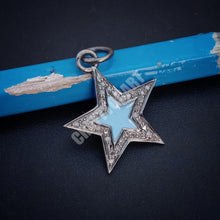 Load image into Gallery viewer, Pave Diamond Enamel Star Pendant - CraftToCart
