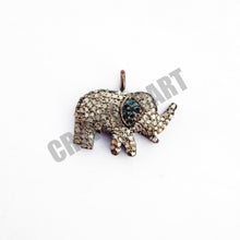 Load image into Gallery viewer, Pave Diamond Elephant Charm - CraftToCart
