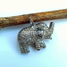 Load image into Gallery viewer, Pave Diamond Elephant Charm - CraftToCart
