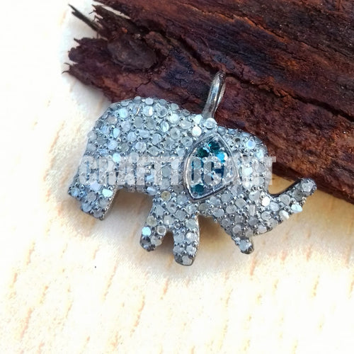 Pave Diamond Elephant Charm - CraftToCart
