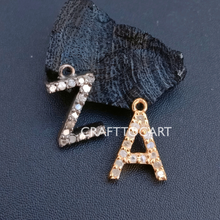 Load image into Gallery viewer, Pave Diamond Alphabet &quot;A to Z&quot; Letter Charm - CraftToCart
