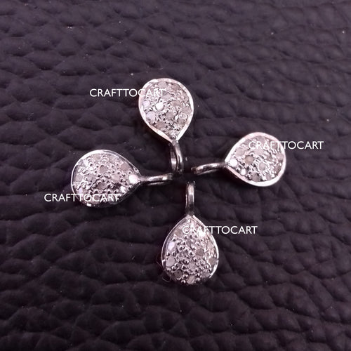 Pave Diamond Pear Shape Charm - CraftToCart