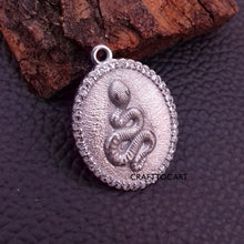 Load image into Gallery viewer, Pave Diamond Snake Disc Charm Pendant, Pave Diamond Jewelry - CraftToCart
