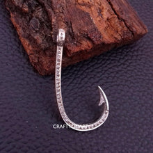 Load image into Gallery viewer, Pave Diamond Hook Charm - CraftToCart
