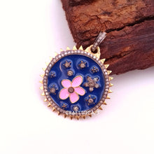 Load image into Gallery viewer, Pave Flower Enamel Charm Pendant - CraftToCart
