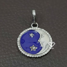 Load image into Gallery viewer, Pave Moon &amp; Star Enamel Charm Pendant
