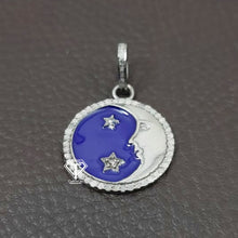 Load image into Gallery viewer, Pave Moon &amp; Star Enamel Charm Pendant
