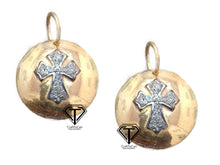 Load image into Gallery viewer, Pave Diamond Cross In Disc Charm - CraftToCart
