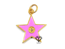 Load image into Gallery viewer, Sterling Silver Enamel Star Charm - CraftToCart
