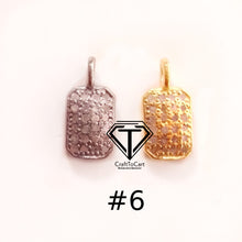 Load image into Gallery viewer, Pave Diamond Charm, Small Clover Charm Pendant - CraftToCart
