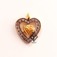 Load image into Gallery viewer, Pave Diamond Heart Charm - CraftToCart
