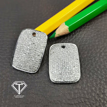 Load image into Gallery viewer, Rectangle Charm Pendant, Pave Diamond Rectangle Charm Pendant
