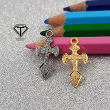 Load image into Gallery viewer, Cross Charm Pendant, Pave Diamond Cross Charm Pendant
