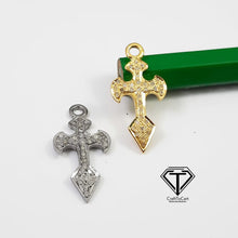 Load image into Gallery viewer, Cross Charm Pendant, Pave Diamond Cross Charm Pendant
