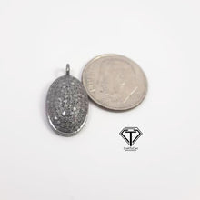 Load image into Gallery viewer, Pave Diamond Oval Charm
