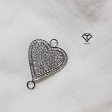 Load image into Gallery viewer, Heart Charm Connector, 925 Sterling Silver Heart Charm Connector, Heart Connector, Charm Findings
