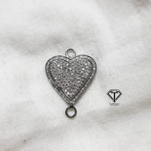 Load image into Gallery viewer, Heart Charm Connector, 925 Sterling Silver Heart Charm Connector, Heart Connector, Charm Findings
