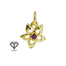 Load image into Gallery viewer, Pave Star Charm, 925 Sterling Silver, Purple Garnet Jewelry, Pave Findings
