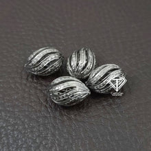 Load image into Gallery viewer, Pave Diamond Designer Oval Bead, Pave Diamond Beads, Pave Findings
