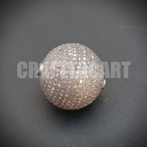 20mm Pave Diamond Ball Beads - CraftToCart