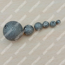 Load image into Gallery viewer, Pave Diamond Round Ball Beads - CraftToCart
