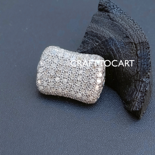 Pave Diamond Square beads - CraftToCart