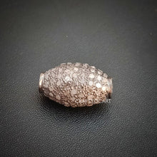 Load image into Gallery viewer, Pave Diamond Designer Oval Beads, Mridanga shaped - CraftToCart
