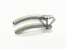 Load image into Gallery viewer, Pave Diamond Bended Tube Beads - CraftToCart
