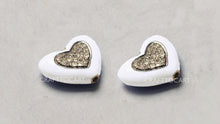 Load image into Gallery viewer, Pave Diamond Heart Enamel Bead - CraftToCart
