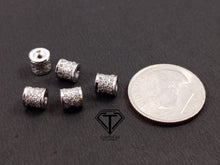 Load image into Gallery viewer, Pave Diamond 3 Line Bead, Pave Diamond Drum Beads - CraftToCart
