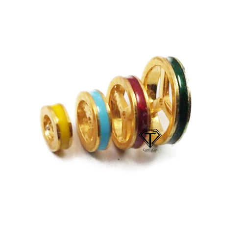Wheel Bead, Enamel Wheel Beads, 6mm, 8mm, 10mm, 12mm - CraftToCart