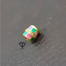 Load image into Gallery viewer, Pave Diamond Enamel Round Beads - CraftToCart
