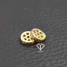 Load image into Gallery viewer, Pave Diamond Spacer Single Line Rondels Wheel Beads - CraftToCart
