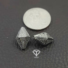 Load image into Gallery viewer, Pave Diamond Hexagonal Bipyramid Beads, Pave Shape Beads, Pave Diamond Jewelry, Pave Diamond Beads, Diamond Finding
